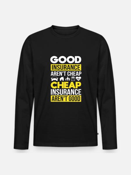 Insurance Agent - Männer Premium Bio Langarmshirt - Schwarz