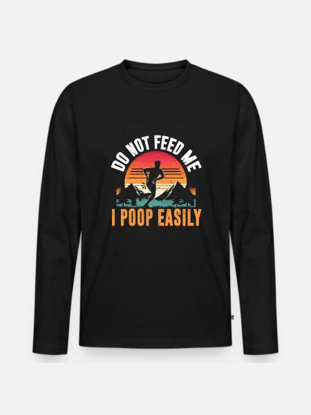 Ultra running - Männer Premium Bio Langarmshirt - Schwarz
