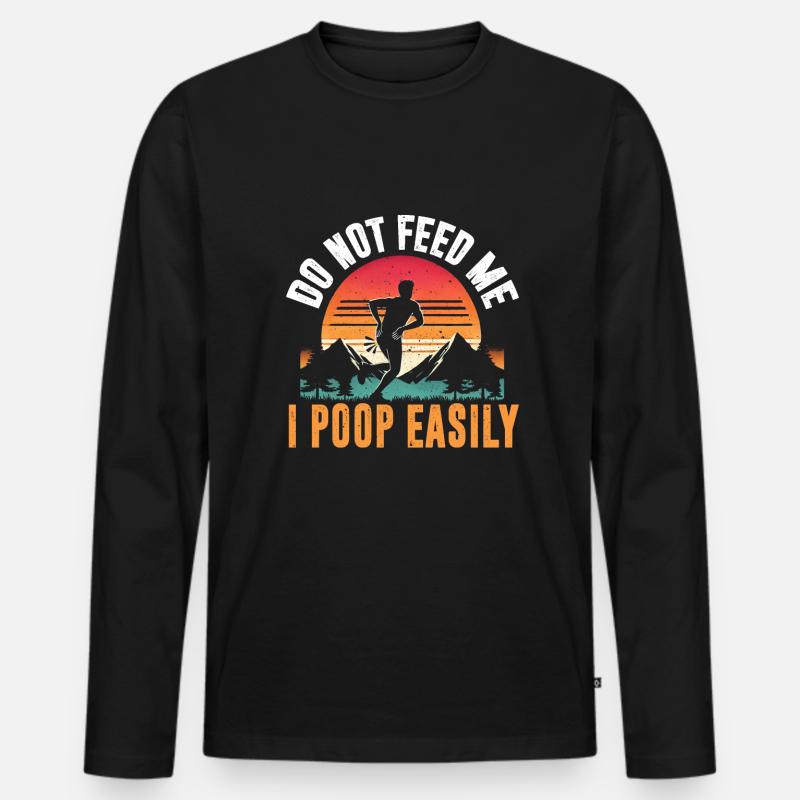 Ultra running - Männer Premium Bio Langarmshirt - Schwarz