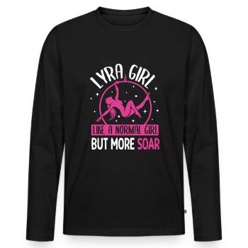 Lyra Girl Aerial hoop Aerialist - Männer Premium Bio Langarmshirt - Schwarz - Vorne - Nico (187cm)