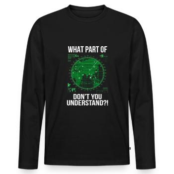 Air traffic controller - Men's Premium Organic Long Sleeve Shirt - black - Front - Nico (187cm)