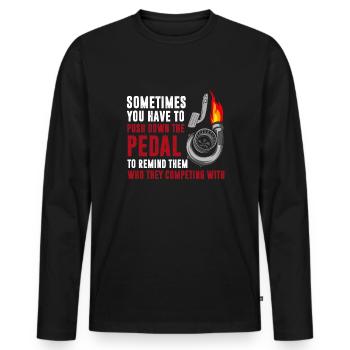 Mécanicien de tuning garage - T-shirt manches longues Premium bio Homme - noir - Devant - Nico (187cm)