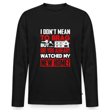 Housewarming new house Homeowner - Men's Premium Organic Long Sleeve Shirt - black - Front - Nico (187cm)