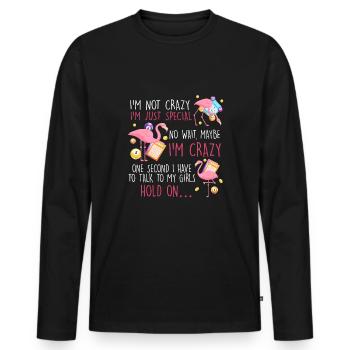 Joueur de bingo drôle - T-shirt manches longues Premium bio Homme - noir - Devant - Nico (187cm)