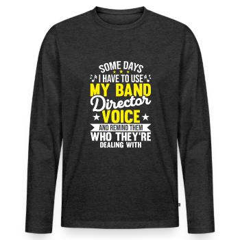 Marching Band Director - Männer Premium Bio Langarmshirt - Anthrazit meliert - Vorne - Nico (187cm)