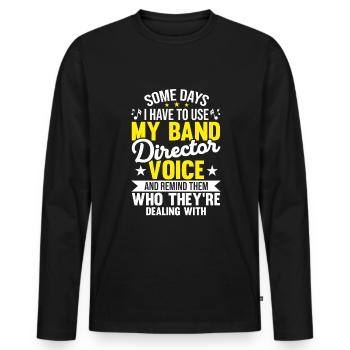 Marching Band Director - Männer Premium Bio Langarmshirt - Schwarz - Vorne - Nico (187cm)