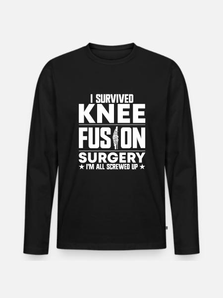 Knee Replacement - Männer Premium Bio Langarmshirt - Schwarz