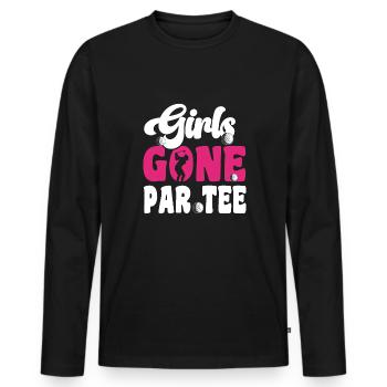 Golf Girl Golfer - Männer Premium Bio Langarmshirt - Schwarz - Vorne - Nico (187cm)