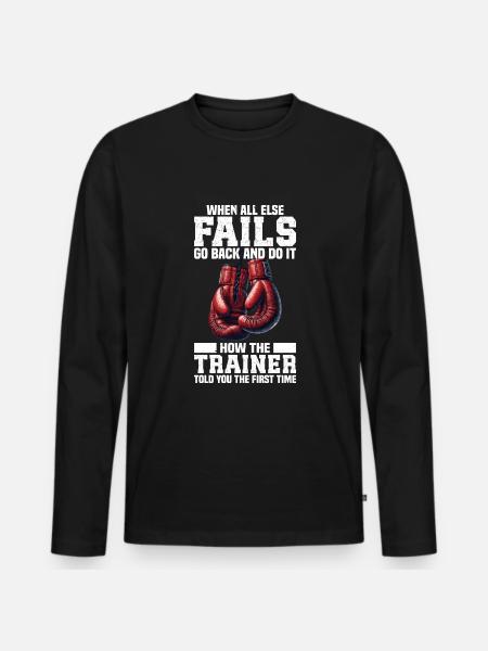 Boxer boxing - Men's Premium Organic Long Sleeve Shirt - black