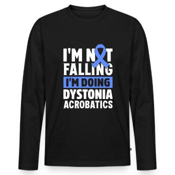 Dystonia warrior - Männer Premium Bio Langarmshirt - Schwarz - Vorne - Nico (187cm)