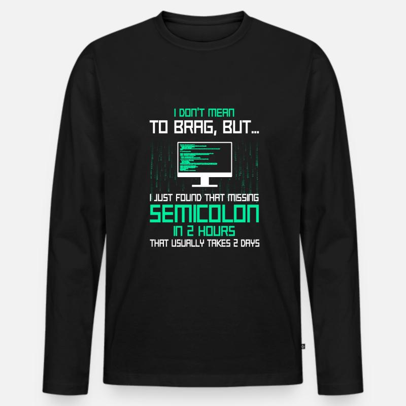 Programmer Developer Coding Coder Männer Premium Bio Langarmshirt