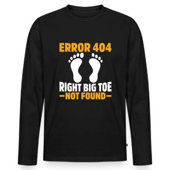 Toe amputee amputation - Men's Premium Organic Long Sleeve Shirt - black - Front - Nico (187cm)