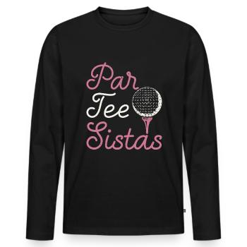 Golf Girl Golfer - Männer Premium Bio Langarmshirt - Schwarz - Vorne - Nico (187cm)