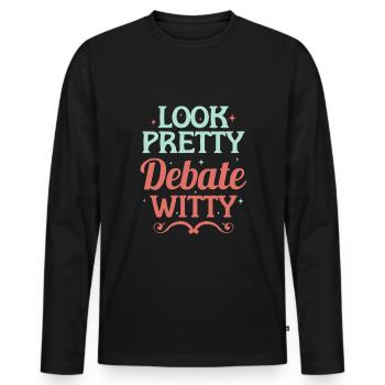 Speech debate team - Men's Premium Organic Long Sleeve Shirt - black - Front - Nico (187cm)