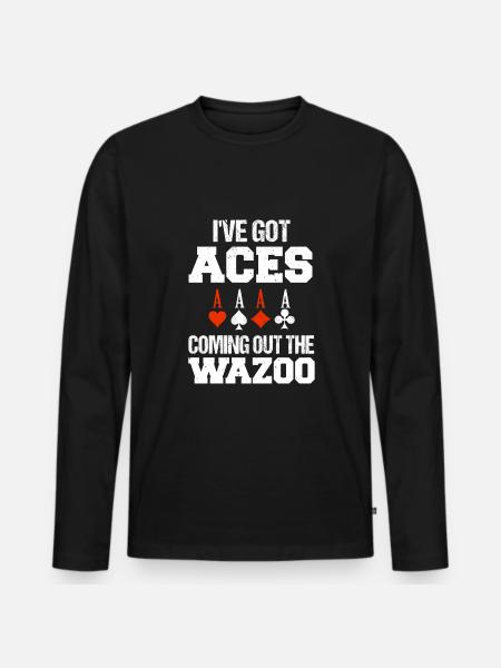 Poker - Männer Premium Bio Langarmshirt - Schwarz