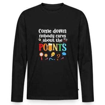 Trivia Night Host - Men's Premium Organic Long Sleeve Shirt - black - Front - Nico (187cm)
