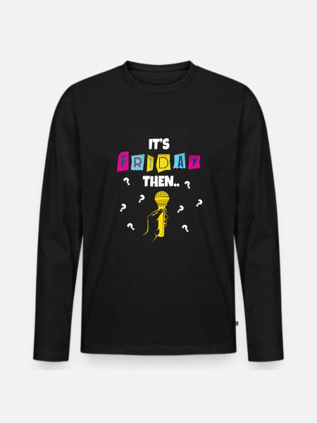 Trivia Night Host - Men's Premium Organic Long Sleeve Shirt - black