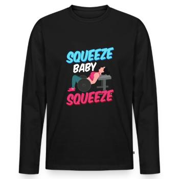 Haltérophilie Entraînement de musculation drôle - T-shirt manches longues Premium bio Homme - noir - Devant - Nico (187cm)