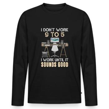Music producer - Men's Premium Organic Long Sleeve Shirt - black - Front - Nico (187cm)