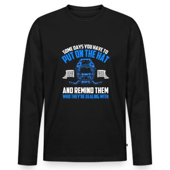 Lacrosse Goalie - Men's Premium Organic Long Sleeve Shirt - black - Front - Nico (187cm)