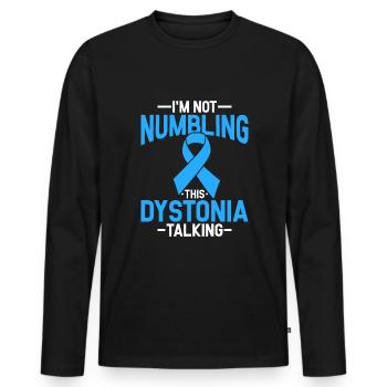 Dystonia warrior - Männer Premium Bio Langarmshirt - Schwarz - Vorne - Nico (187cm)
