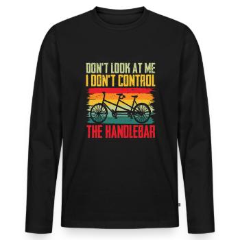 Tandem Bike - Männer Premium Bio Langarmshirt - Schwarz - Vorne - Nico (187cm)