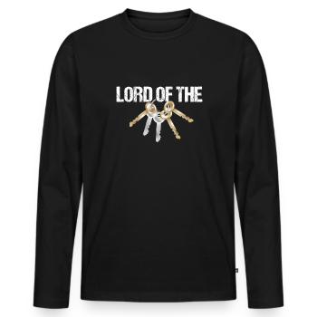 Janitor School custodian - Men's Premium Organic Long Sleeve Shirt - black - Front - Nico (187cm)