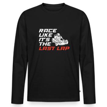Go Kart Racing Karting - Männer Premium Bio Langarmshirt - Schwarz - Vorne - Nico (187cm)