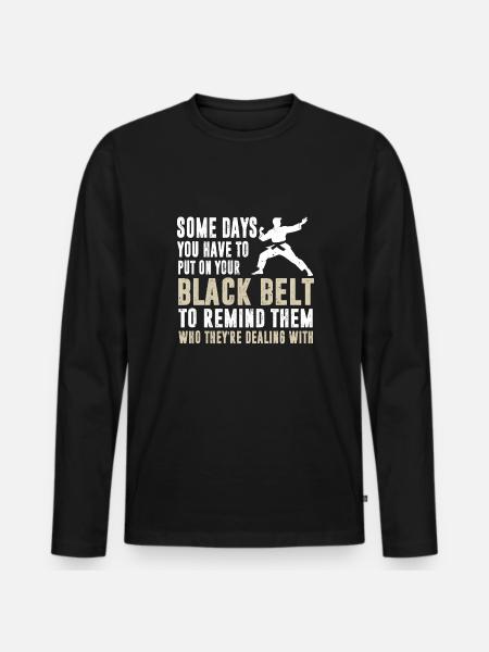 BJJ Jiu JItsu - Männer Premium Bio Langarmshirt - Schwarz