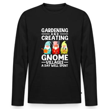 Gnomes - Männer Premium Bio Langarmshirt - Schwarz - Vorne - Nico (187cm)