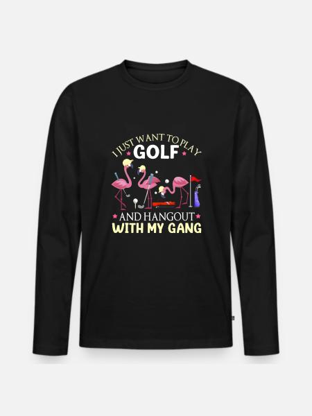 Golf Golfeuse - T-shirt manches longues Premium bio Homme - noir
