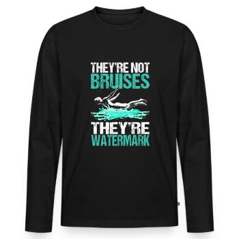 Bellyflop Belly Flop - Men's Premium Organic Long Sleeve Shirt - black - Front - Nico (187cm)