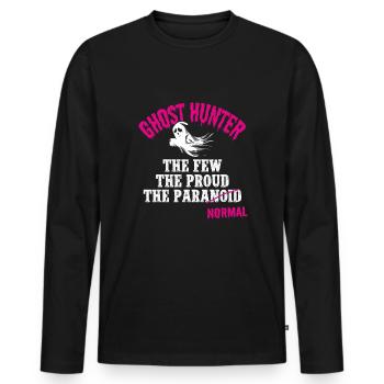 Pêche à l’achigan Pêcheur de poisson drôle - T-shirt manches longues Premium bio Homme - noir - Devant - Nico (187cm)