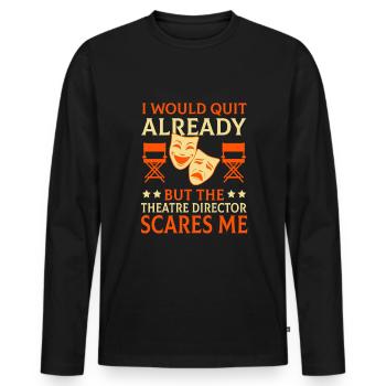 Theatre Artist Actor Actress Acting - Männer Premium Bio Langarmshirt - Schwarz - Vorne - Nico (187cm)