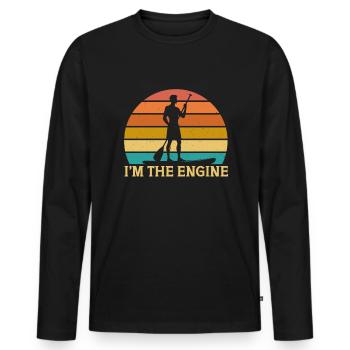 Paddleboarding Paddle Board SUP Paddleboarder - Men's Premium Organic Long Sleeve Shirt - black - Front - Nico (187cm)