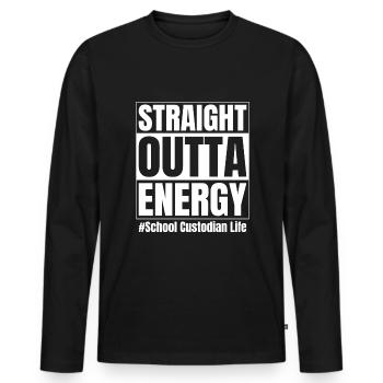 School Custodian - Männer Premium Bio Langarmshirt - Schwarz - Vorne - Nico (187cm)