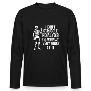 Kidney dialysis dialysis patient - Men's Premium Organic Long Sleeve Shirt - black - Front - Nico (187cm)