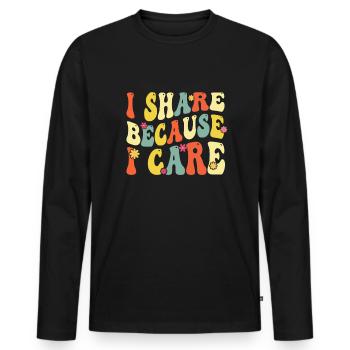 Peer Support Specialist PSS - Männer Premium Bio Langarmshirt - Schwarz - Vorne - Nico (187cm)