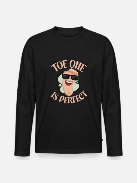 Toe amputee amputation - Männer Premium Bio Langarmshirt - Schwarz