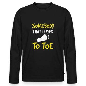 Toe amputee amputation - Men's Premium Organic Long Sleeve Shirt - black - Front - Nico (187cm)