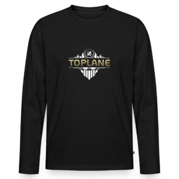 Toplane - Merch of Legends - Männer Premium Bio Langarmshirt - Schwarz - Vorne - Nico (187cm)