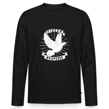 Pigeon Pigeon Racing Pigeon Racer Pigeon Keeper - T-shirt manches longues Premium bio Homme - noir - Devant - Nico (187cm)