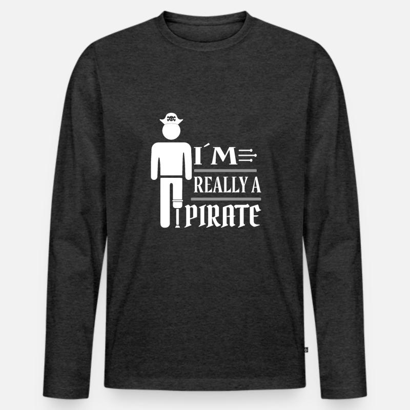 Assemblage d’amputation de jambe requis Handicap d’amputation T-shirt manches longues Premium bio Homme