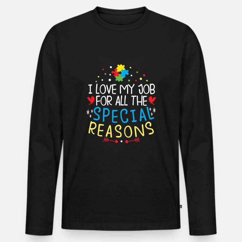 Sonderschullehrer Sped Teacher Inclusion - Männer Premium Bio Langarmshirt - Schwarz