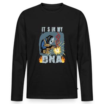 American Welder Welder Funny Funny Welding Gift - Men's Premium Organic Long Sleeve Shirt - black - Front - Nico (187cm)