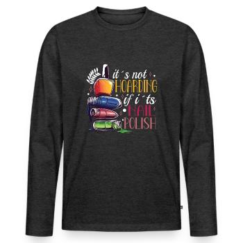 Nail Tech Nail Technician Manicurist Nails Artist - Men's Premium Organic Long Sleeve Shirt - heather anthracite - Front - Nico (187cm)