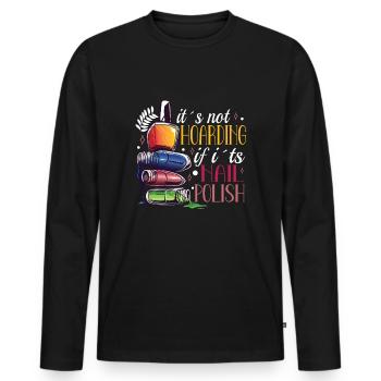 Nail Tech Nail Technician Manicurist Nails Artist - Men's Premium Organic Long Sleeve Shirt - black - Front - Nico (187cm)