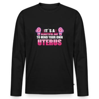 Feminism Women's Power Pro-choice Pro Abortion - Men's Premium Organic Long Sleeve Shirt - black - Front - Nico (187cm)