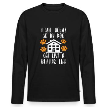 Real Estate Agent Realtor Dog Lover Dog Owner - Männer Premium Bio Langarmshirt - Schwarz - Vorne - Nico (187cm)