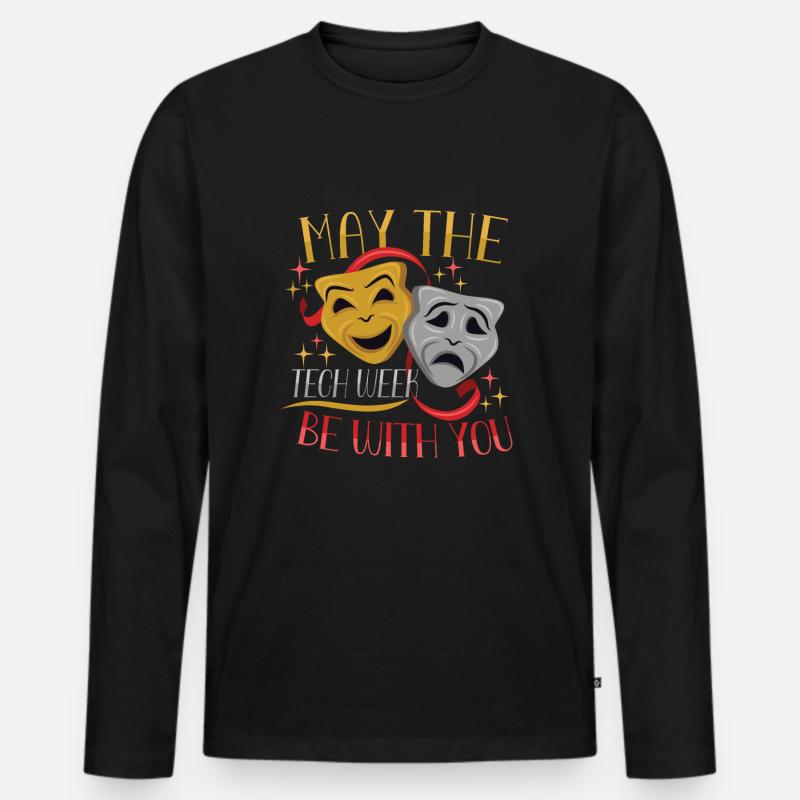 Theaterlehrer Schauspiellehrer - Männer Premium Bio Langarmshirt - Schwarz